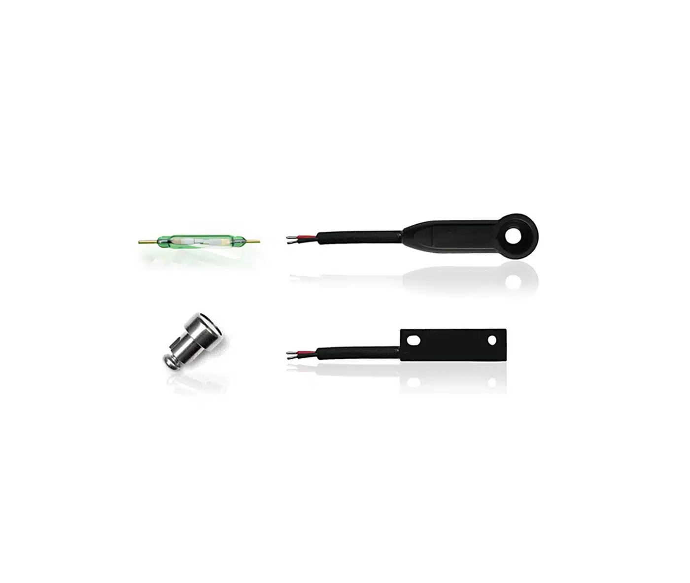 Diversi sensori magnetici reed personalizzati per il settore e-mobility da installare su e-bike e biciclette elettriche